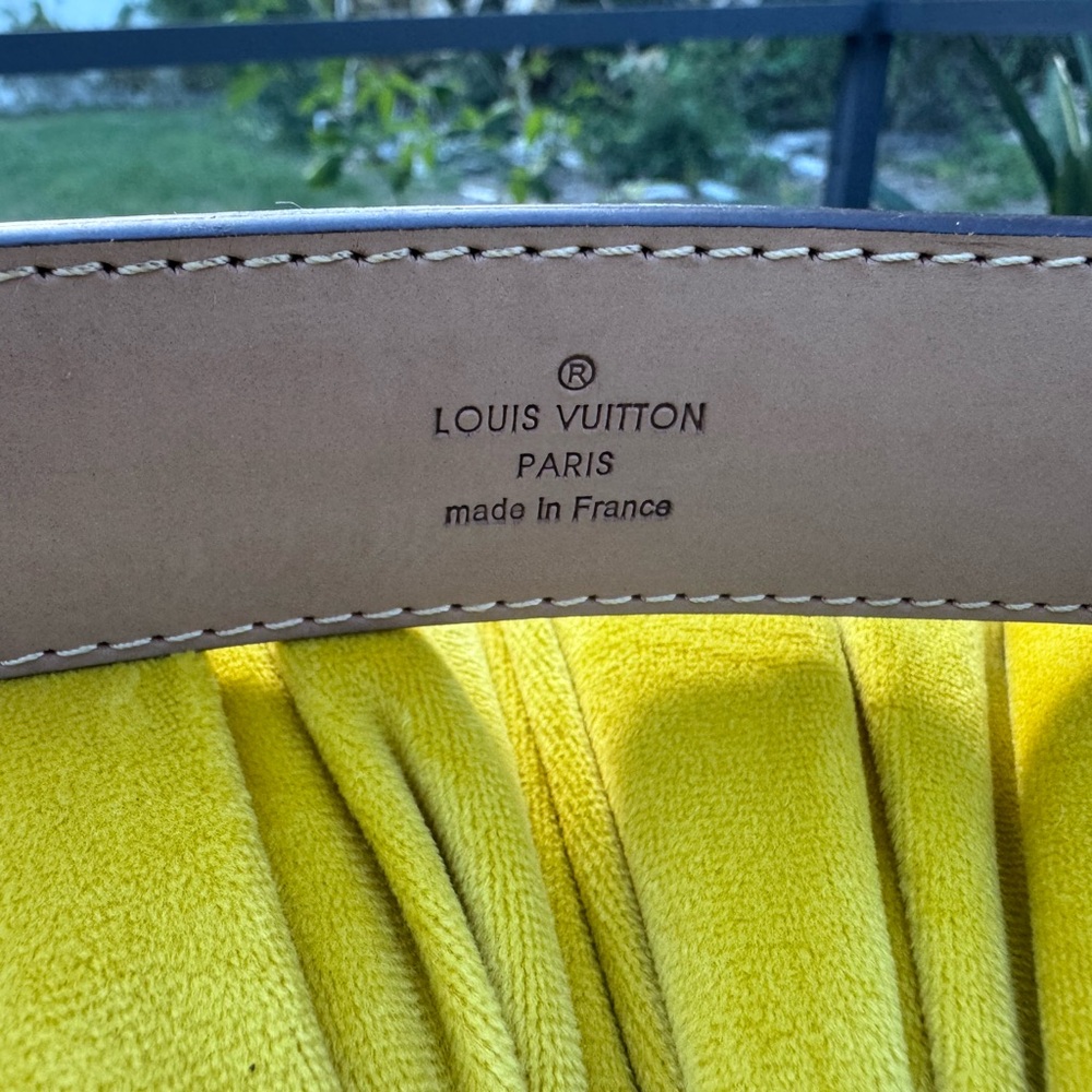 Louis Vuitton Brown Monogram Canvas Belt with Silver LV Buckle - Picture 4 of 5